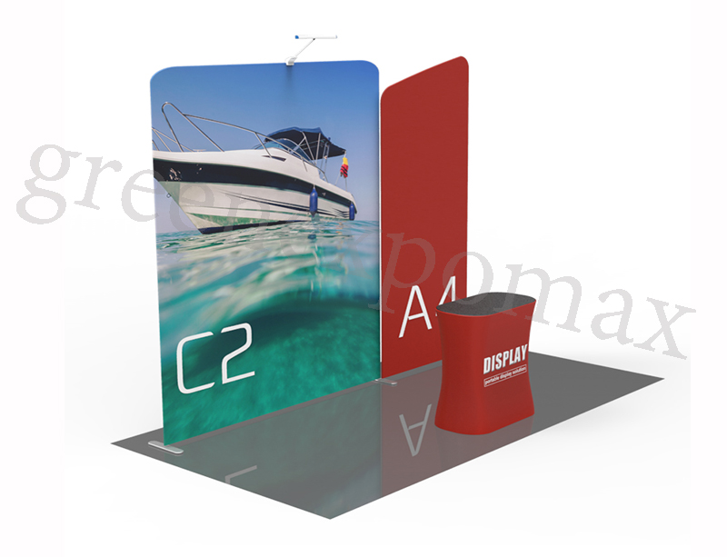 Tension fabric display stand exhibition booth 3x3