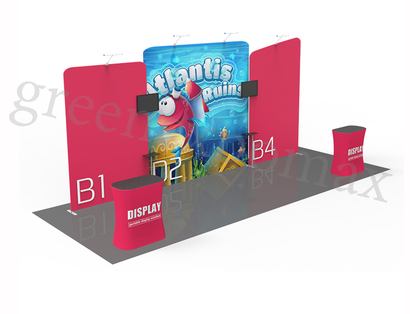 Portable Exhibition Photo Booth 3X6m Aluminum Modular Standard Booth Display Stand