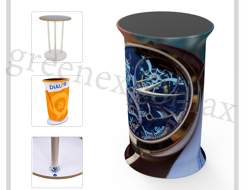 Aluminum EZ Tube tension fabric Trade show foldable pop up portable promotion counter display