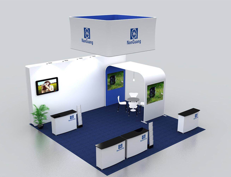 Portable custom design aluminum tension fabric tradeshow exhibit 20ft booth wall  pop up display 