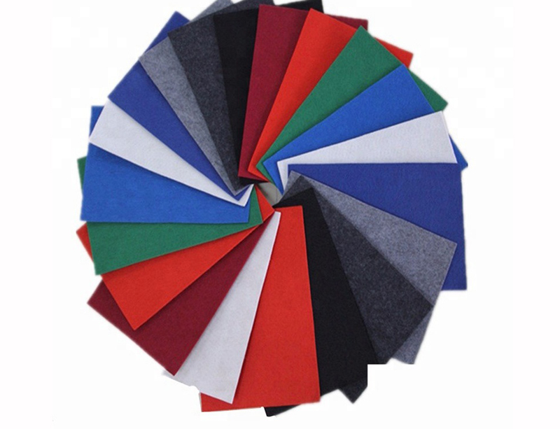 various colors nonwoven needle punch plain exhibition carpet