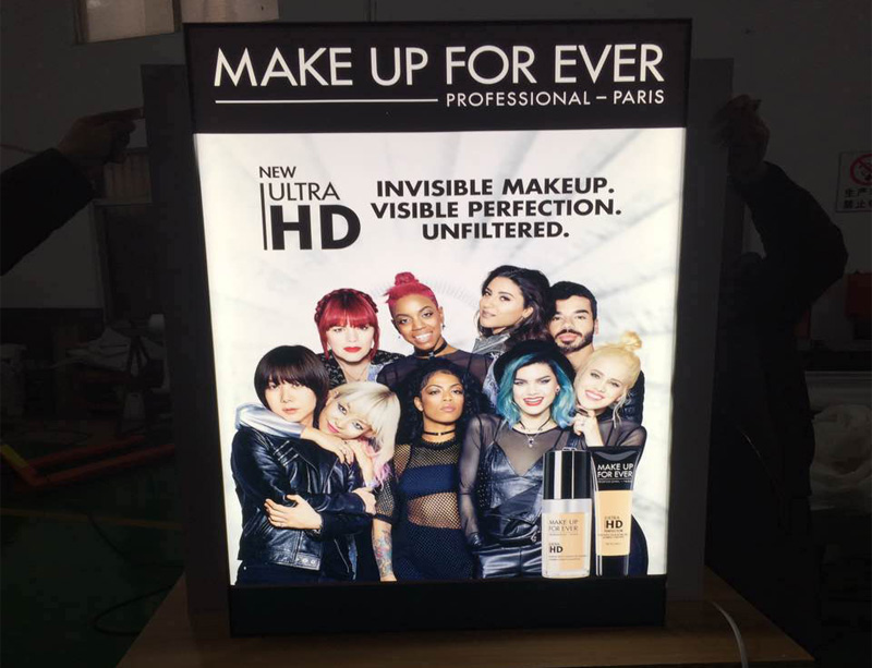 100MM SINGLE SIDE LED LIGHT BOX FOR SHOPPING MAKEUP COUNTER