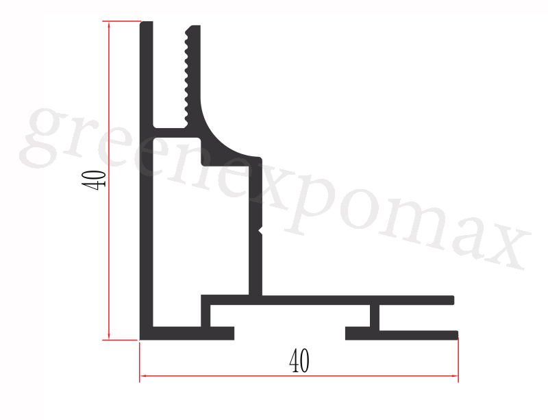 FS40 40MM SINGLE SIDE FABRIC PROFILE