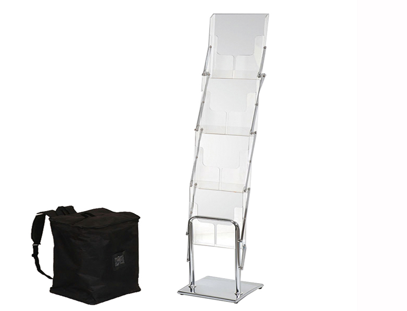 A4 portable fold brochure holder for tradeshow 