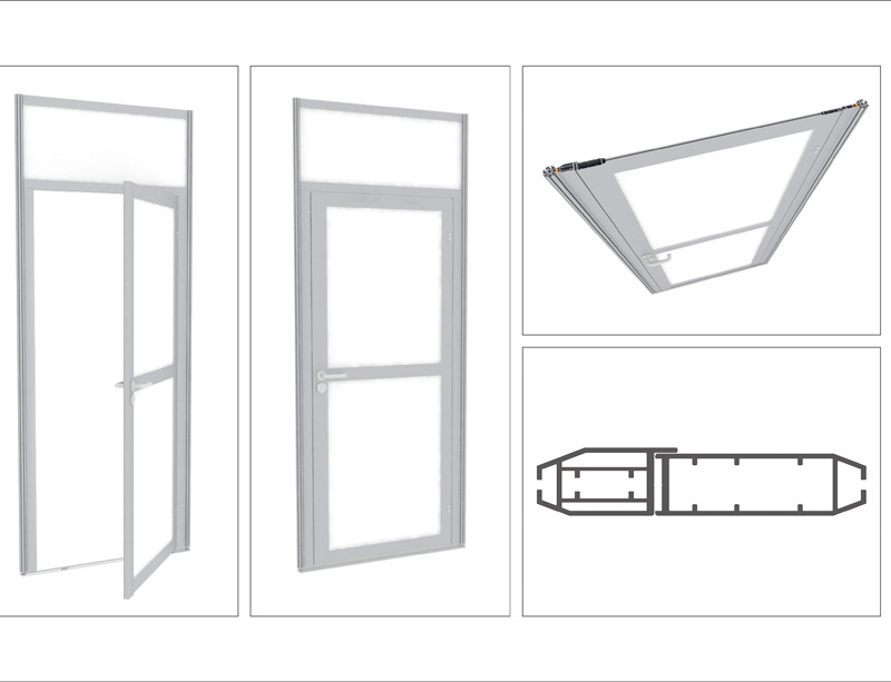 Aluminum Standard door for event booth