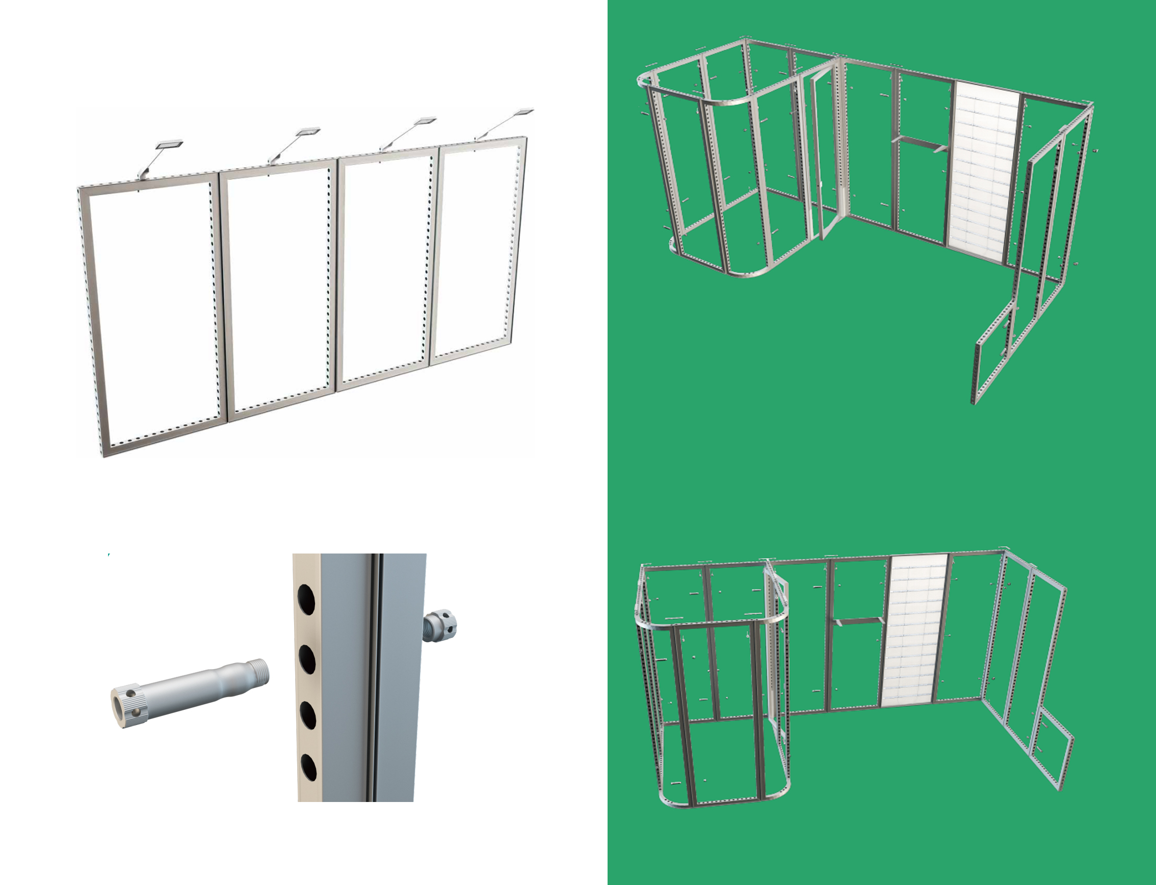 62mm Toolless modular easy frame for booth