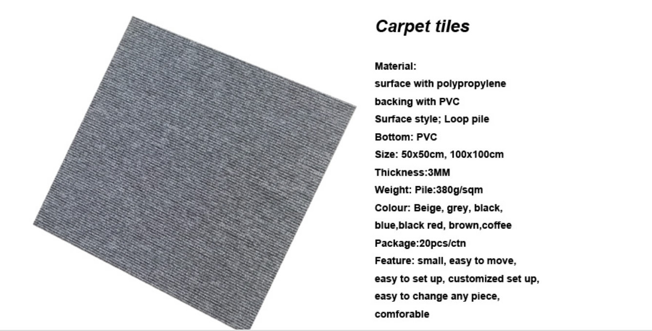 square floor tile carpet