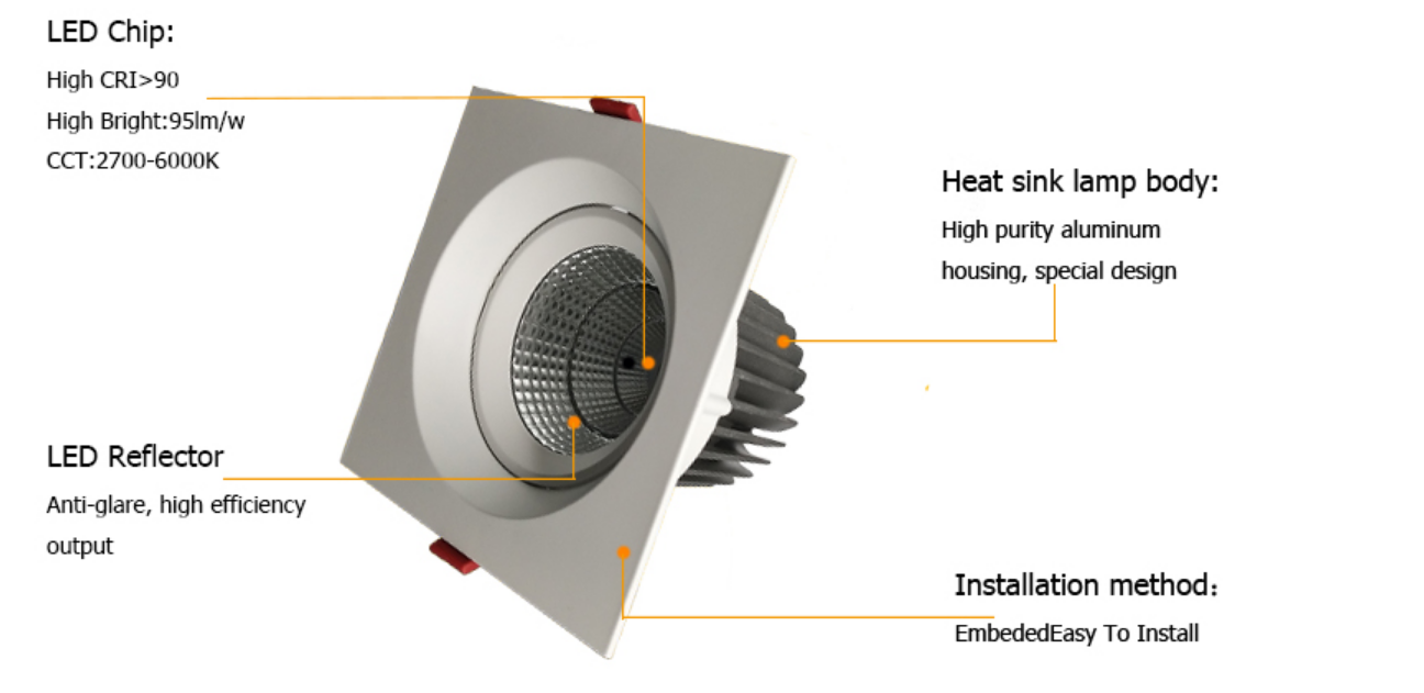 18W LED DOWNLIGHT 12V 8INCH LED RETROFIT RECESSED DOWNLIGHT FIXTURE